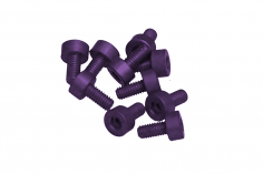 Inbusschrauben aus Aluminium violett eloxiert M3x6 10Stück