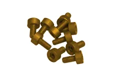 Inbusschrauben aus Aluminium gelb eloxiert M3x6 10Stück