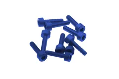 Inbusschrauben aus Aluminium dunkelblau eloxiert M3x12 10Stück