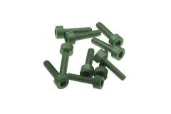 Inbusschrauben aus Aluminium grün eloxiert M3x12 10Stück