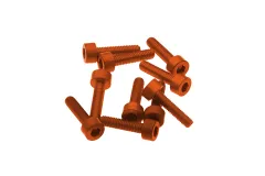 Inbusschrauben aus Aluminium orange eloxiert M3x12 10Stück