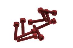 Inbusschrauben aus Aluminium rot eloxiert M3x16 10Stück