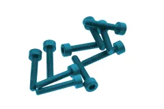 Inbusschrauben aus Aluminium hellblau eloxiert M3x16 10Stück
