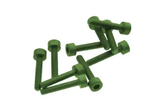 Inbusschrauben aus Aluminium grün eloxiert M3x16 10Stück