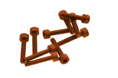 Inbusschrauben aus Aluminium orange eloxiert M3x16 10Stück