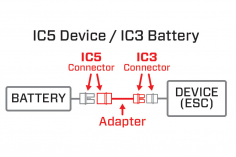 Spektrum Adapterkabel IC3 Buchse auf IC5 Stecker