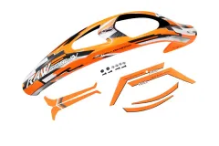 SAB Goblin Kabinenhaube Orange mit Stickern für RAW 700