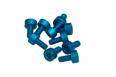 Inbusschrauben aus Aluminium blau eloxiert M3x10 10Stück