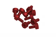 Inbusschrauben aus Aluminium rot eloxiert M3x10 10Stück