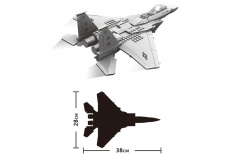 Wange Klemmbausteine - F-15 Eagle Jagdflugzeug - 262 Teile