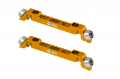 L-MA Precision Tuning Ersatz Landegestellhalterung aus Aluminium in gelb für OMPHOBBY M1 Heli für L-MA Tuning Landegestell L-MA80026