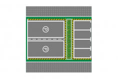 Wange Grundplatte Parkfläche 32x32 Noppen, ca. 25,5x25,5cm