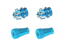 Steuerknüppelendstück / Gimbal Stick End / Typ C in hell blau mit M3 Gewinde 2 Stück