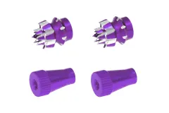 Steuerknüppelendstück / Gimbal Stick End / Typ C in violet mit M3 Gewinde 2Stück