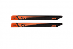 1st Hauptrotorblätter aus CFK 380mm in neon Orange