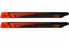 1st Hauptrotorblätter aus CFK 710mm in neon Orange