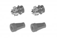 Steuerknüppelendstück / Gimbal Stick End / Typ C in titan mit M4 Gewinde 2Stück