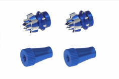 Steuerknüppelendstück / Gimbal Stick End / Typ C in dunkel blau mit M3 Gewinde 2 Stück