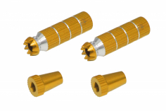 Steuerknüppelendstück / Gimbal Stick End / Typ B in gold mit M4 Gewinde 2 Stück