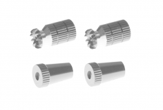 Steuerknüppelendstück / Gimbal Stick End / Typ A in silber mit M4 Gewinde 2Stück 