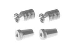 Steuerknüppelendstück / Gimbal Stick End / Typ A in silber mit M4 Gewinde 2Stück
