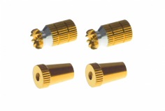 Steuerknüppelendstück / Gimbal Stick End / Typ A in gold mit M4 Gewinde 2 Stück