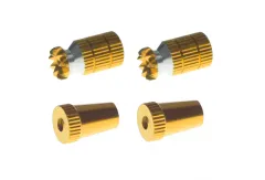 Steuerknüppelendstück / Gimbal Stick End / Typ A in gold mit M4 Gewinde 2Stück