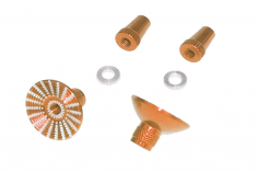 Steuerknüppelendstück / Gimbal Stick End / Typ E in orange mit M4 Gewinde 2Stück 
