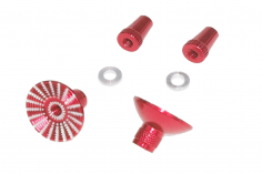 Steuerknüppelendstück / Gimbal Stick End / Typ E in rot mit M4 Gewinde 2Stück