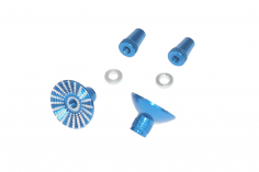 Steuerknüppelendstück / Gimbal Stick End / Typ E in dunkel blau mit M3 Gewinde 2 Stück