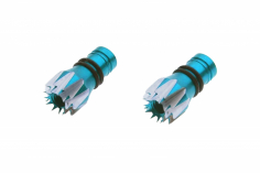 Steuerknüppelendstück / Gimbal Stick End / Typ D in hell blau mit M4 Gewinde 2Stück 