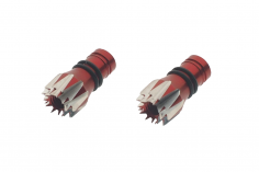Steuerknüppelendstück / Gimbal Stick End / Typ D in rot mit M4 Gewinde 2Stück