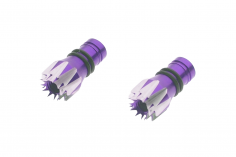 Steuerknüppelendstück / Gimbal Stick End / Typ D in violet mit M3 Gewinde 2 Stück