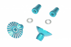 Steuerknüppelendstück / Gimbal Stick End / Typ E in hell blau mit M3 Gewinde 2 Stück