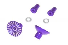 Steuerknüppelendstück / Gimbal Stick End / Typ E in violet mit M3 Gewinde 2Stück