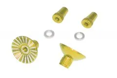 Steuerknüppelendstück / Gimbal Stick End / Typ E in gold mit M3 Gewinde 2Stück