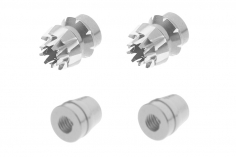 Steuerknüppelendstück / Gimbal Stick End / Typ S in silber mit M4 Gewinde 2Stück 