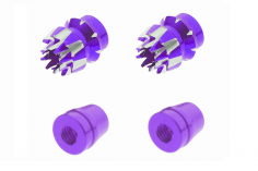 Steuerknüppelendstück / Gimbal Stick End / Typ S in violet mit M4 Gewinde 2 Stück