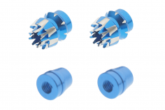 Steuerknüppelendstück / Gimbal Stick End / Typ S in dunkel blau mit M3 Gewinde 2 Stück
