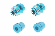 Steuerknüppelendstück / Gimbal Stick End / Typ S in hell blau mit M3 Gewinde 2 Stück