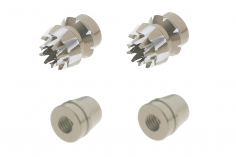 Steuerknüppelendstück / Gimbal Stick End / Typ S in titan mit M3 Gewinde 2 Stück