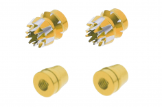 Steuerknüppelendstück / Gimbal Stick End / Typ S in gold mit M3 Gewinde 2 Stück