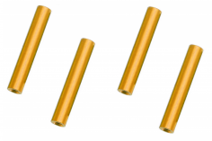 Abstandshalter / Spacer / Standoff M3 Aluminium eloxiert glatt in gold 4Stück 50mm