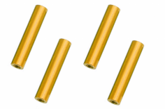 Abstandshalter / Spacer / Standoff M3 Aluminium eloxiert glatt in gold 4Stück 40mm