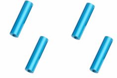 Abstandshalter / Spacer / Standoff M3 Aluminium eloxiert glatt in türkis 4Stück 30mm