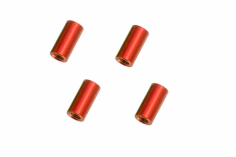 Abstandshalter / Spacer / Standoff M3 Aluminium eloxiert glatt in rot 4Stück 15mm
