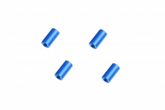 Abstandshalter / Spacer / Standoff M3 Aluminium eloxiert glatt in blau 4Stück 10mm