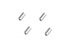 Abstandshalter / Spacer / Standoff M3 Aluminium eloxiert glatt in silber 4Stück 10mm