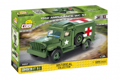 COBI Klemmbausteine Auto 2. Weltkrieg Dodge WC-54 Krankenwagen Militär - 293 Teile