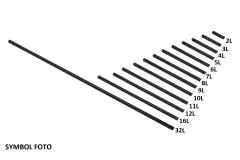 KBW Klemmbausteine Technik Achse 7L aus Kohlefaser (Carbonfaser) 5Stück
